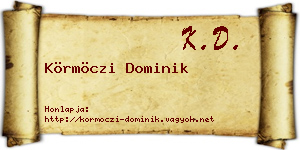 Körmöczi Dominik névjegykártya